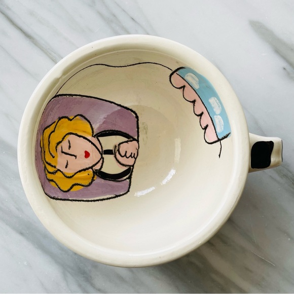 Vintage Sandra Magsamen,Artist•SIGNED and HANDMADE Cup+Plate•Pre-Commercial Fame - Picture 6 of 16